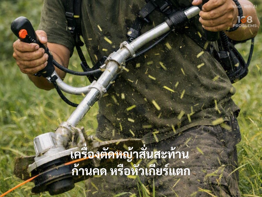 เครื่องตัดหญ้าสั่นสะท้าน ก้านคด หรือหัวเกียร์แตก เปลี่ยนเฉพาะจุดแล้วไม่จบ แก้ปัญหาวิธีไหนดี?